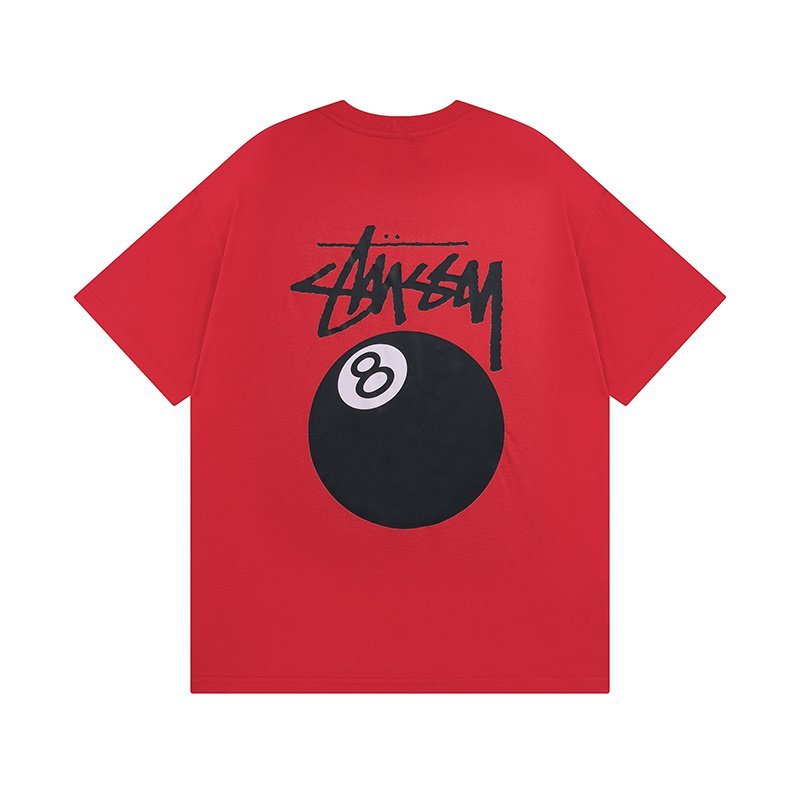 Футболка Stussy A Ball With A Number "Red" фото № 2