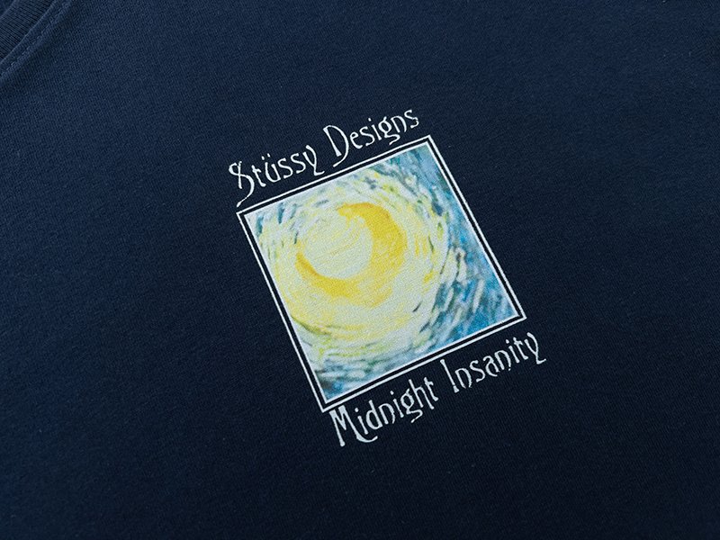 Футболка Stussy Van Gogh Painting "Blue/Black" фото № 4