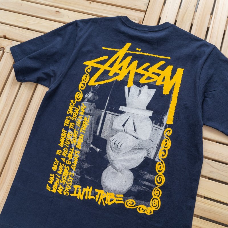 Футболка Stussy With Sculpture Print On The Back "Blue" фото № 6