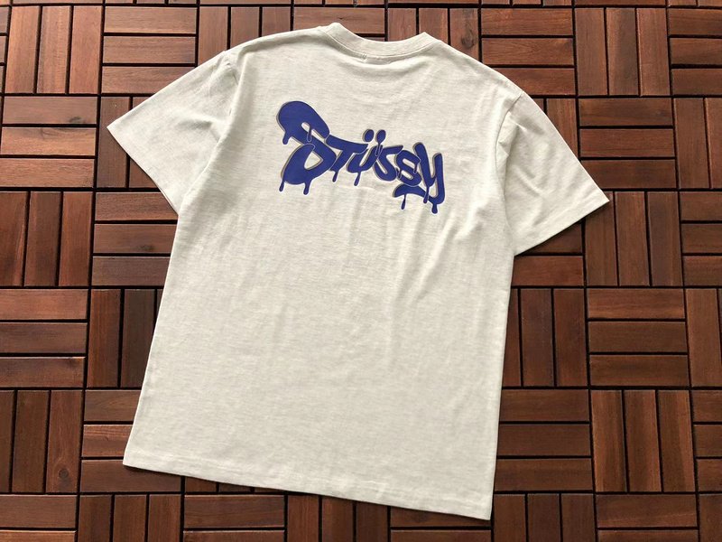 Футболка Stussy Inscription With Spreading Letters "Beige" фото № 3