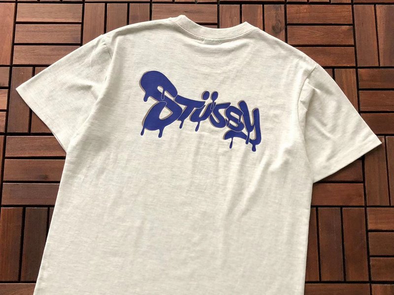 Футболка Stussy Inscription With Spreading Letters "Beige" фото № 2