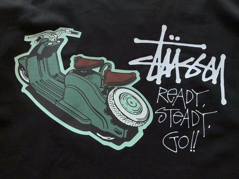 Футболка Stussy Lettering Ready Steady Go "Black" фото № 4