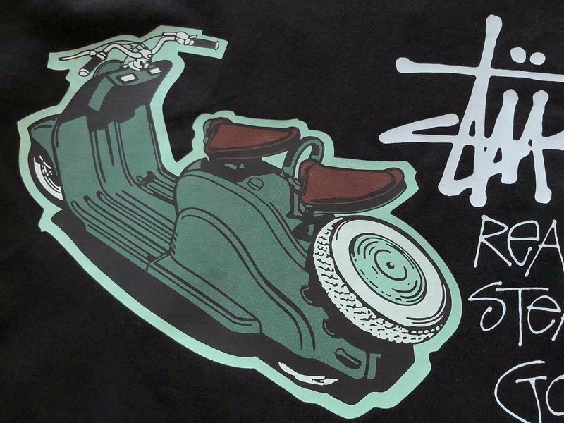 Футболка Stussy Lettering Ready Steady Go "Black" фото № 5