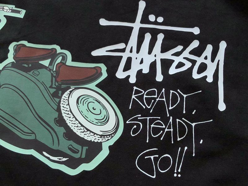 Футболка Stussy Lettering Ready Steady Go "Black" фото № 6