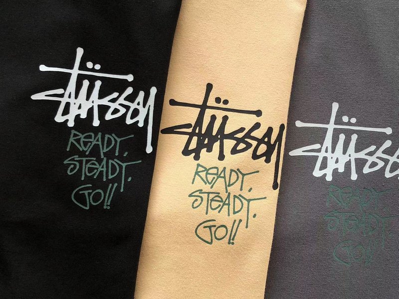 Футболка Stussy Lettering Ready Steady Go "Black" фото № 9