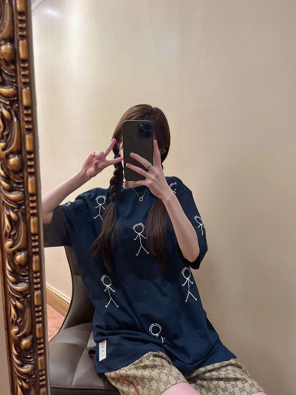 Футболка Thom Browne Drawing of a man "Black" фото № 4