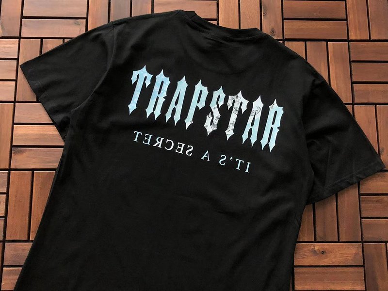 Футболка Trapstar Big Logo With Patterns Front "Black" фото № 4