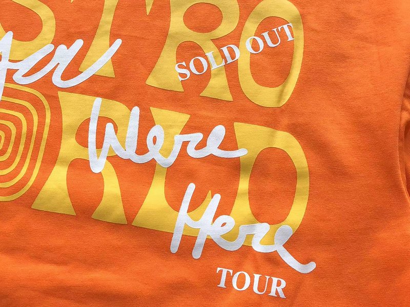 Футболка Travis Scott Astroworld Inscription Houstonfornication "Orange" фото № 6