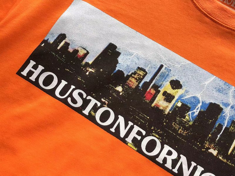 Футболка Travis Scott Astroworld Inscription Houstonfornication "Orange" фото № 8