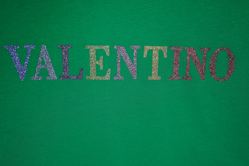 Футболка Valentino Shining Brand Name "Green" фото № 9