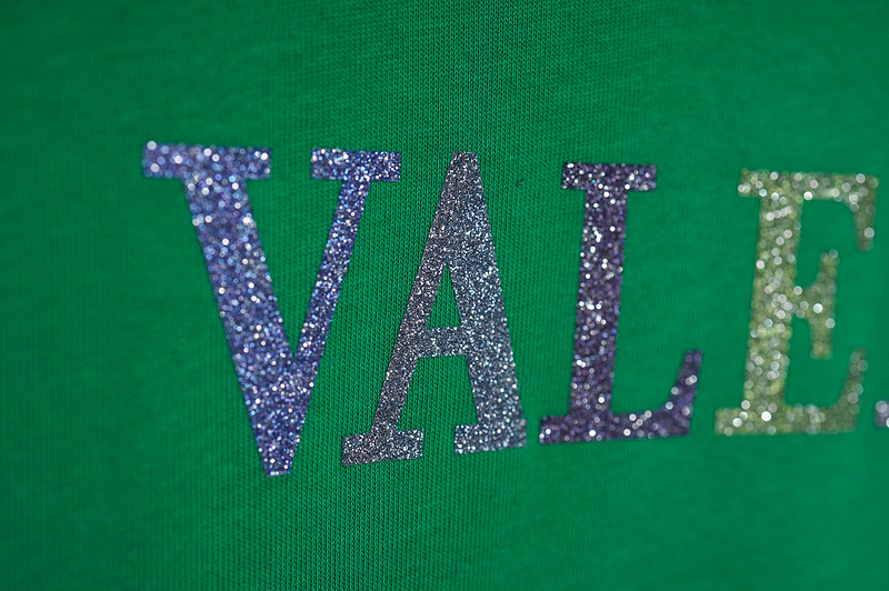 Футболка Valentino Shining Brand Name "Green" фото № 6