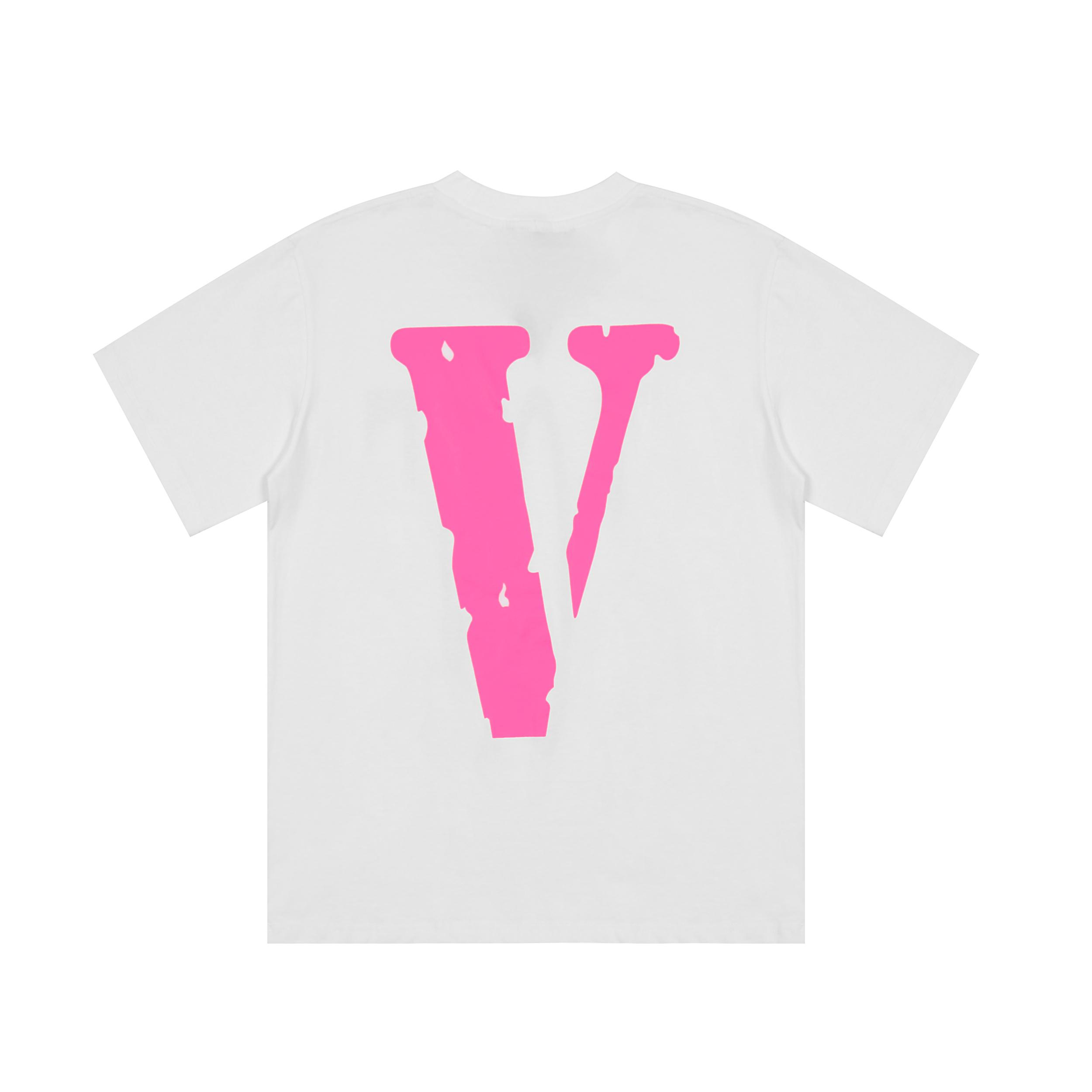 Футболка Vlone Pink V "White" фото № 2