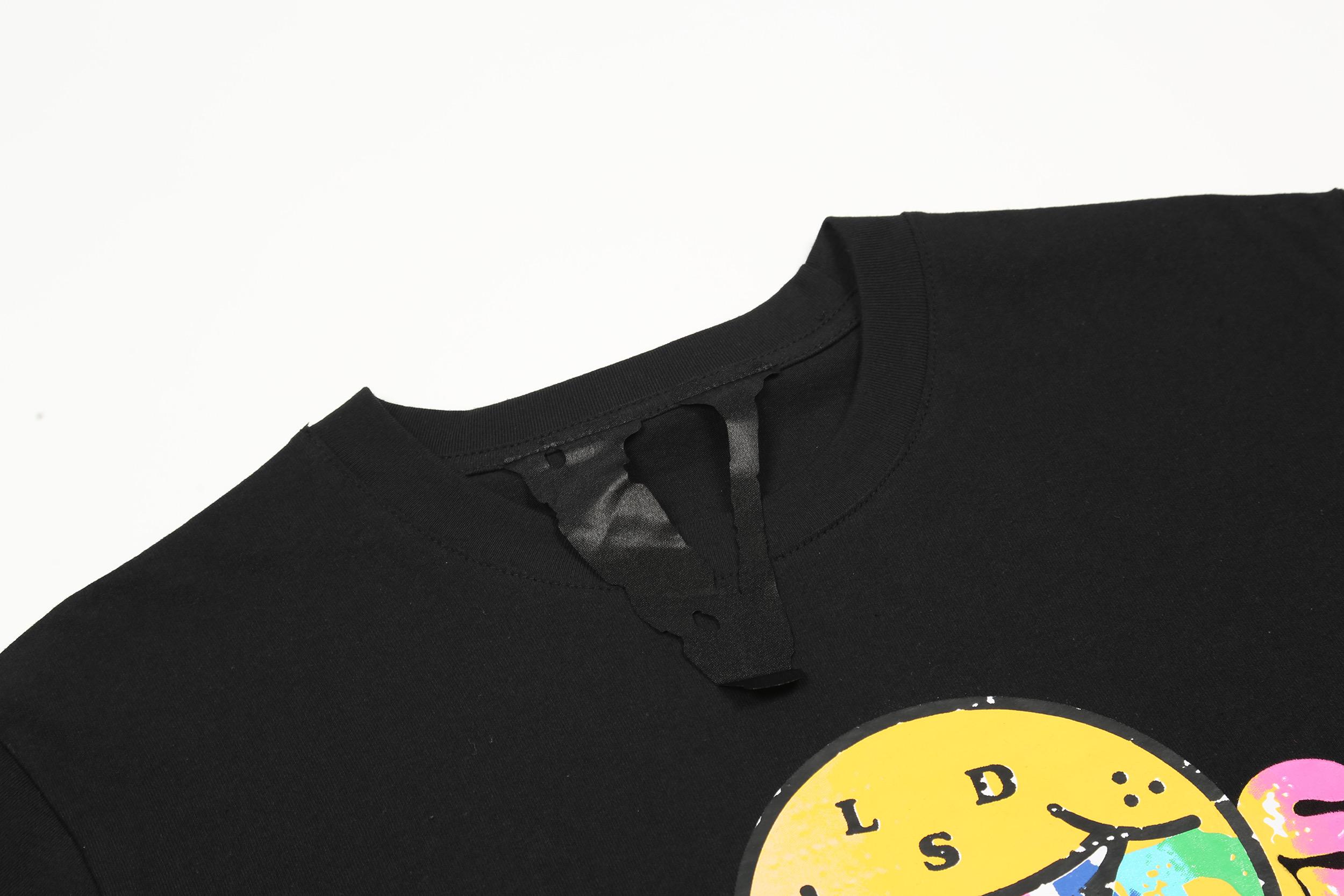 Футболка Vlone Frontside Print Yellow Smiley "Black" фото № 7