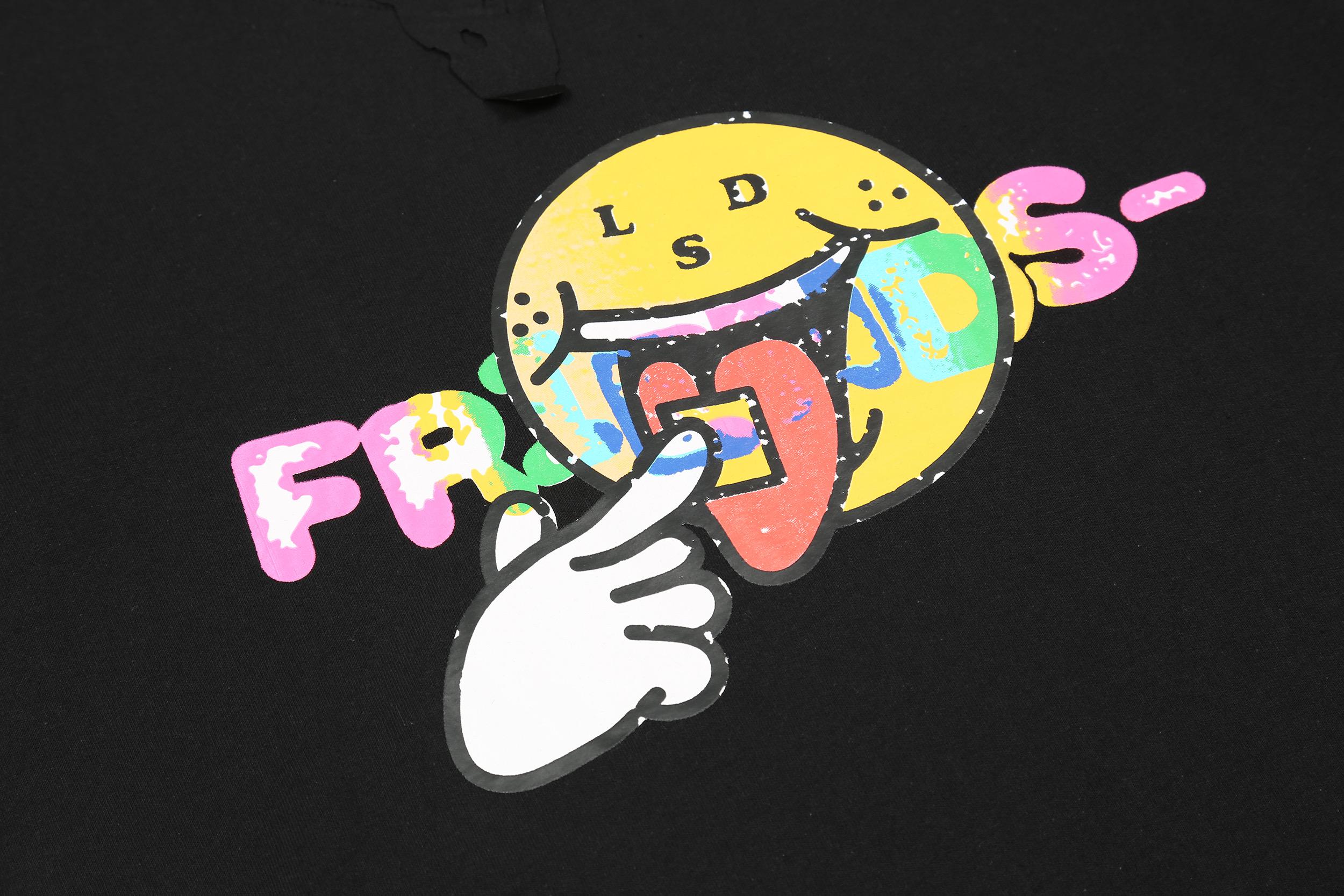 Футболка Vlone Frontside Print Yellow Smiley "Black" фото № 6