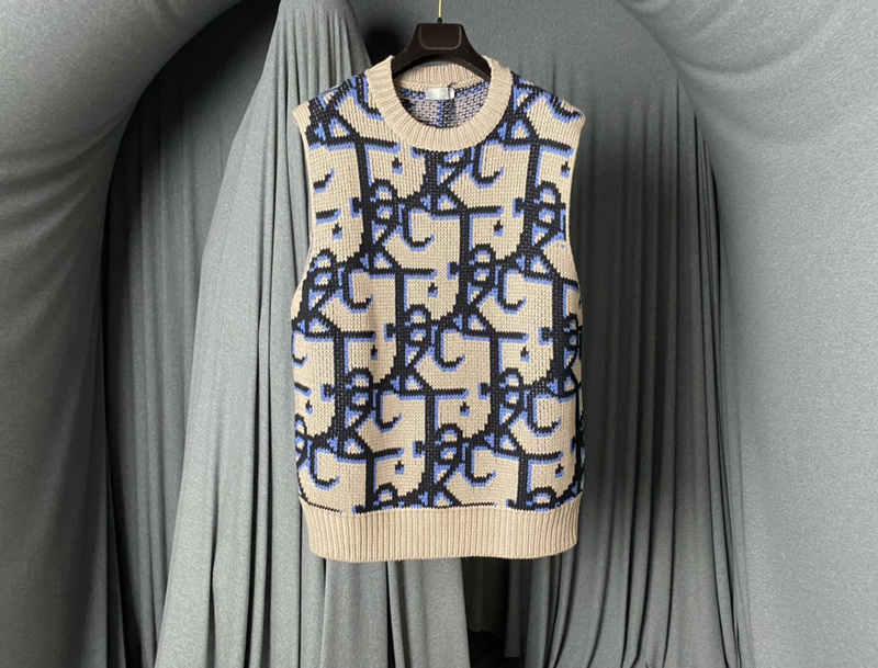 Жилетка Dior Knitted "Beige/Blue" фото № 4