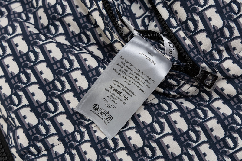 Двусторонний пуховик Christian Dior Monogram Oblique "Navy Blue" фото № 7