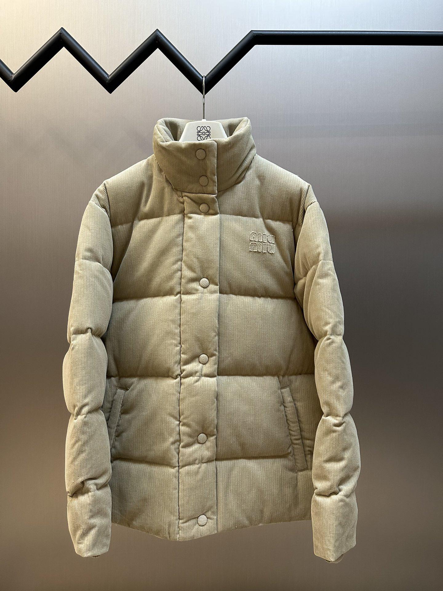 Пуховик Miu Miu Medium Weight Corduroy "Sand Beige" фото № 2