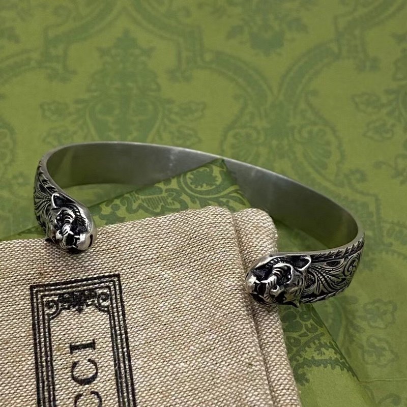 Браслет Gucci Flowers And Logo Decoration - With Space "Silver" фото № 2