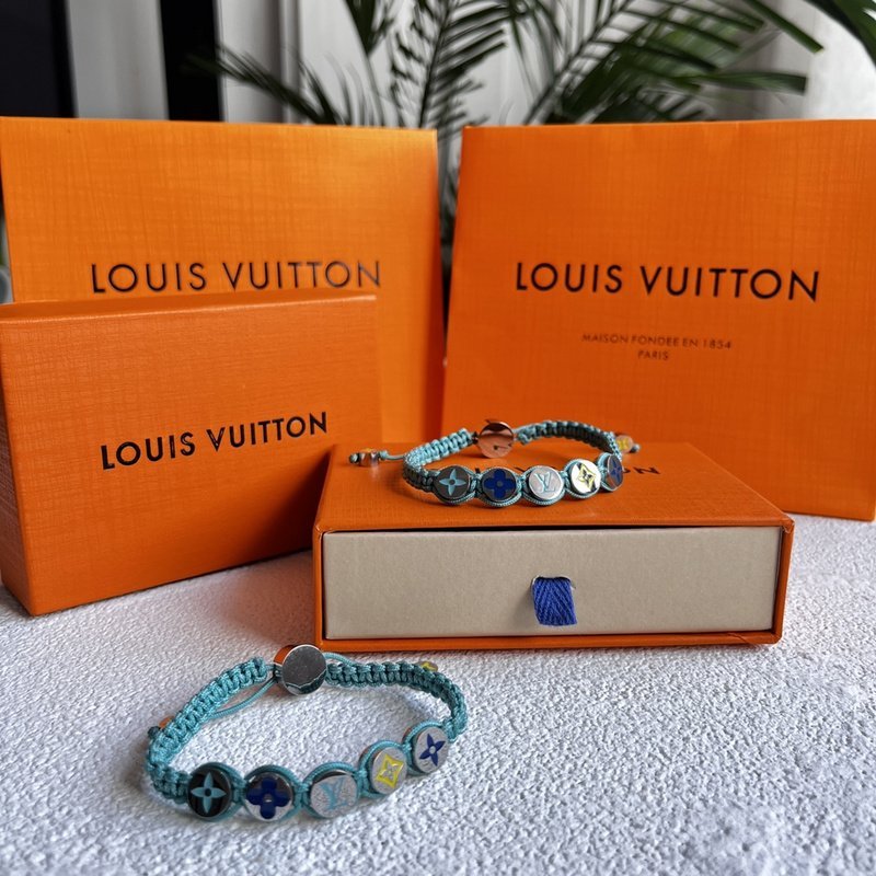 Браслет Louis Vuitton With Emblems Brand "Blue" фото № 3
