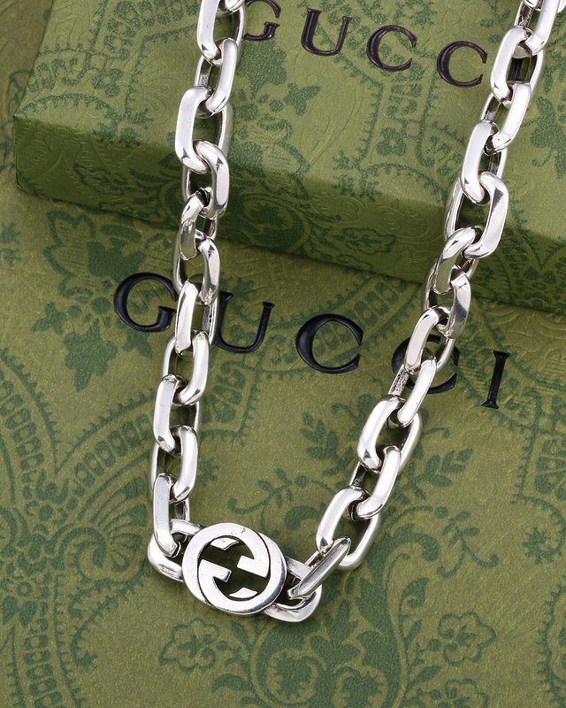 Подвеска Gucci Connected Logo Letters "Silver" фото № 2