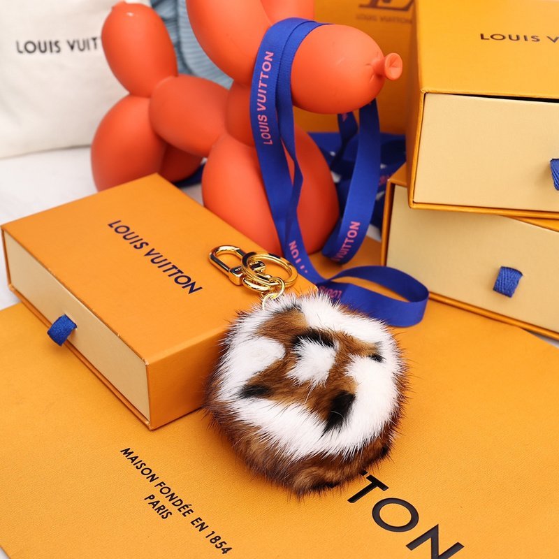 Брелок Louis Vuitton Fur Ball "Brown" фото № 2