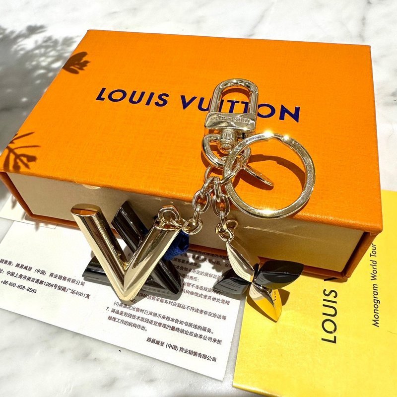 Брелок Louis Vuitton Big Logo Symbols "Gold" фото № 6