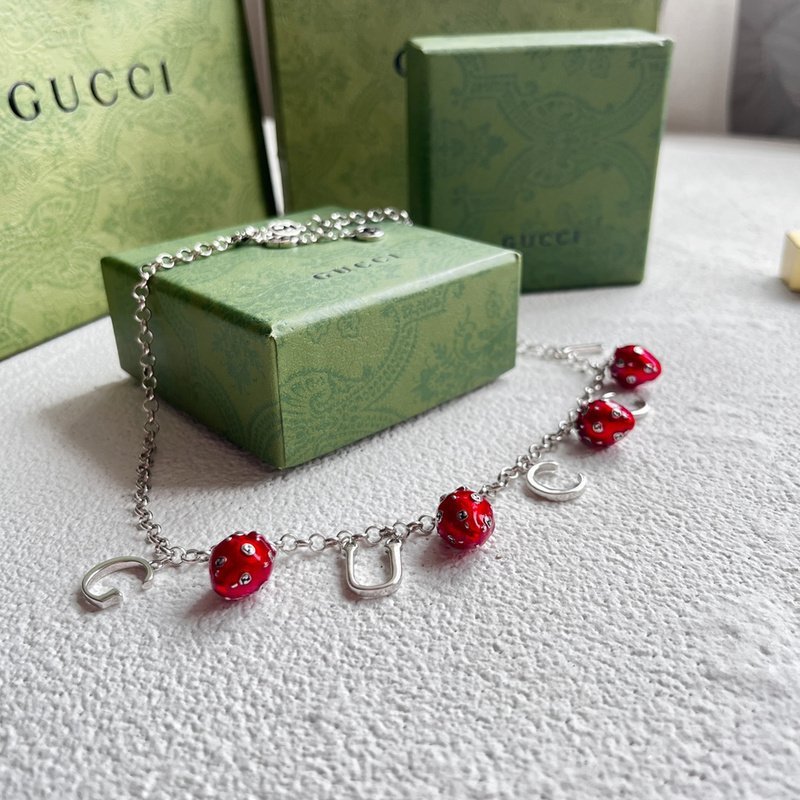 Подвеска Gucci Strawberry "Silver" фото № 3