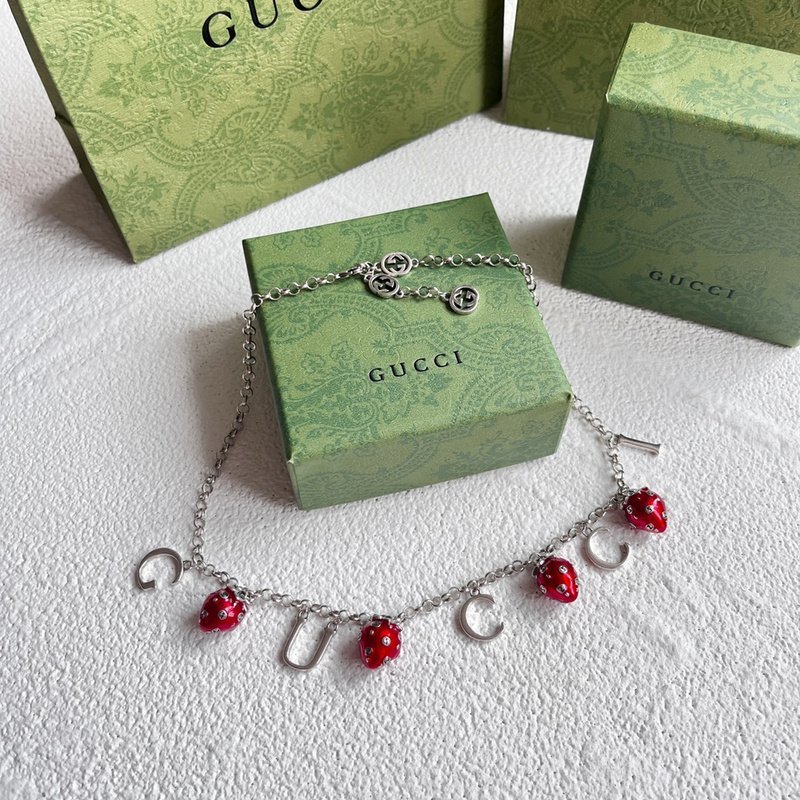 Подвеска Gucci Strawberry "Silver" фото № 4