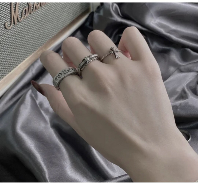 Кольцо Chrome Hearts Paired with Patterns "Silver" фото № 4