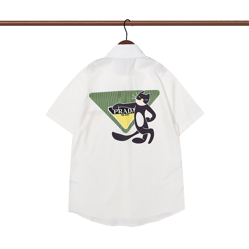 Рубашка Prada Short Sleeve Milano Cat "White" фото № 2
