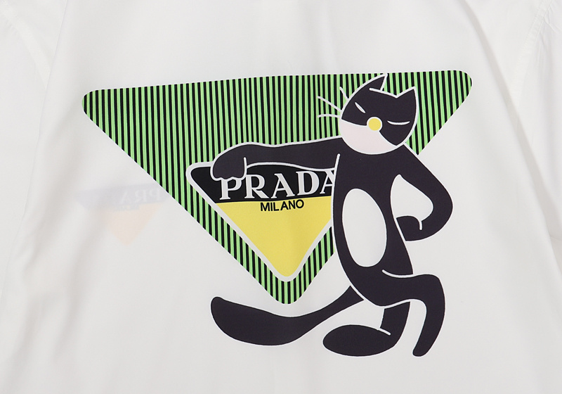 Рубашка Prada Short Sleeve Milano Cat "White" фото № 3