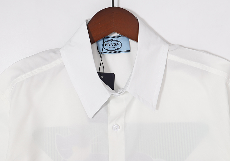 Рубашка Prada Short Sleeve Milano Cat "White" фото № 6
