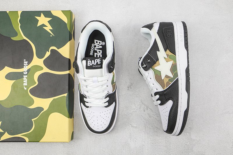 A Bathing Ape Bape Sta Sk8 "Black/White/Camo" фото № 6