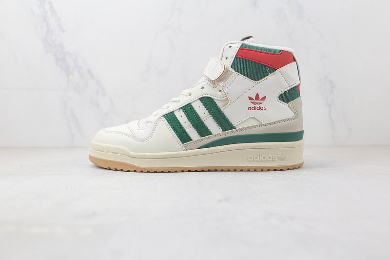 Adidas Forum 84 High "White/Green/Red" фото № 2