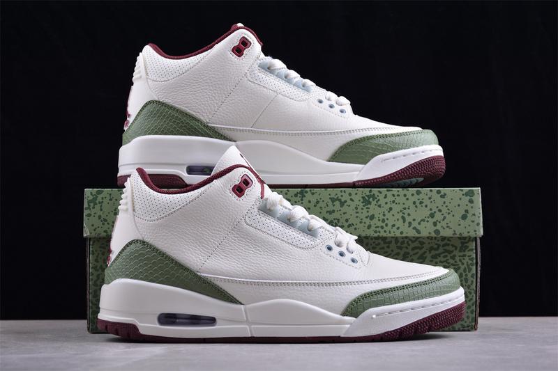Air Jordan 3 Retro "White/Green/Crimson" фото № 7