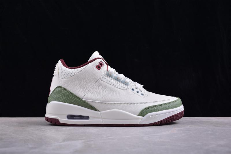 Air Jordan 3 Retro "White/Green/Crimson" фото № 8