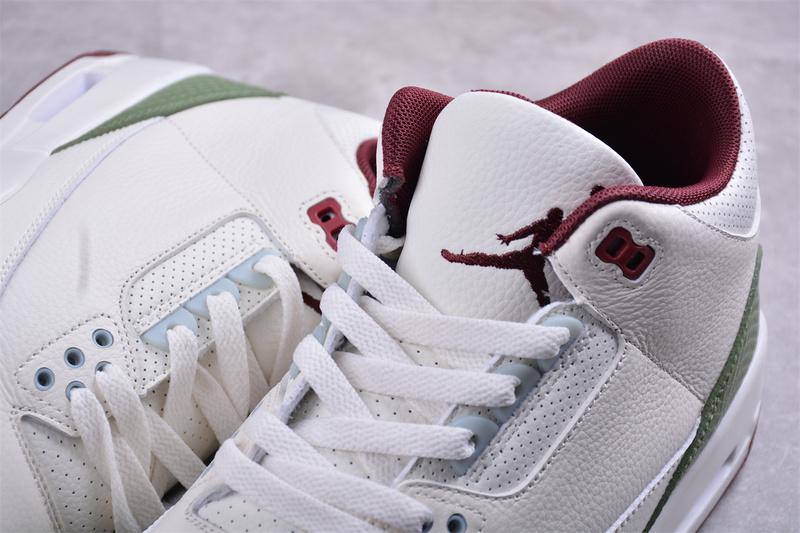 Air Jordan 3 Retro "White/Green/Crimson" фото № 3