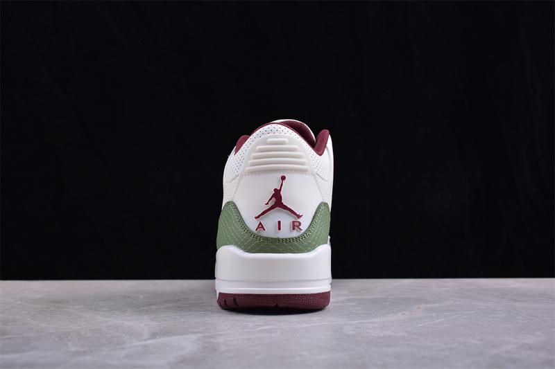 Air Jordan 3 Retro "White/Green/Crimson" фото № 5