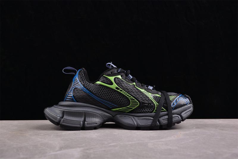 Balenciaga 3XL Sneaker "Worn-Out/Black/Blue/Green" фото № 2