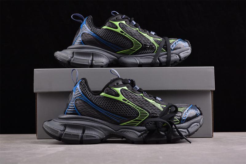 Balenciaga 3XL Sneaker "Worn-Out/Black/Blue/Green" фото № 6