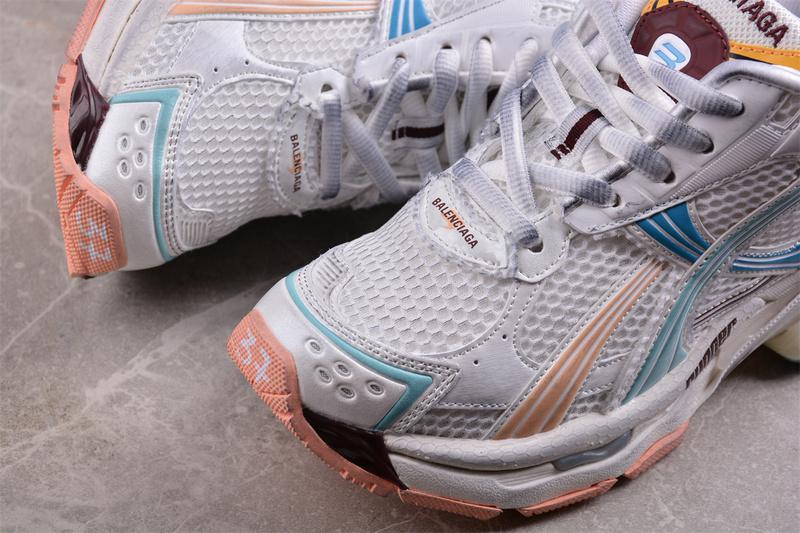 Balenciaga Runner Kith Four Color "White Orange Jade" фото № 3