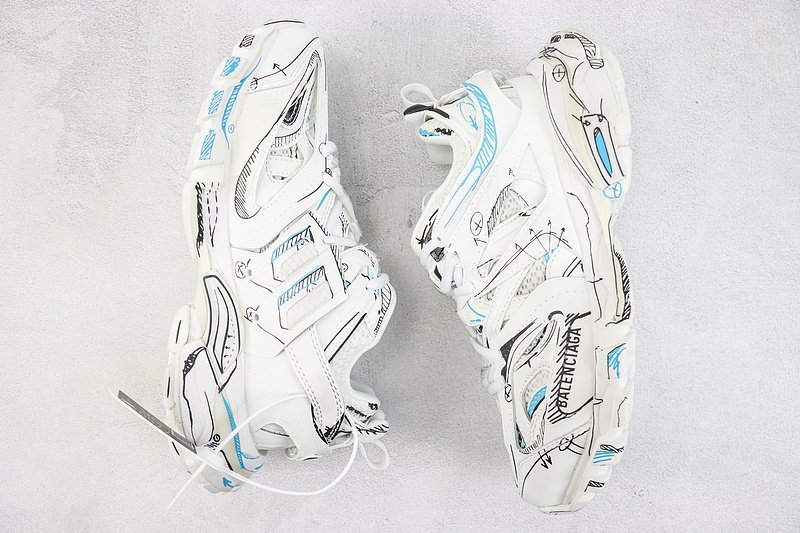 Balenciaga Track "Off White/Blue" фото № 7