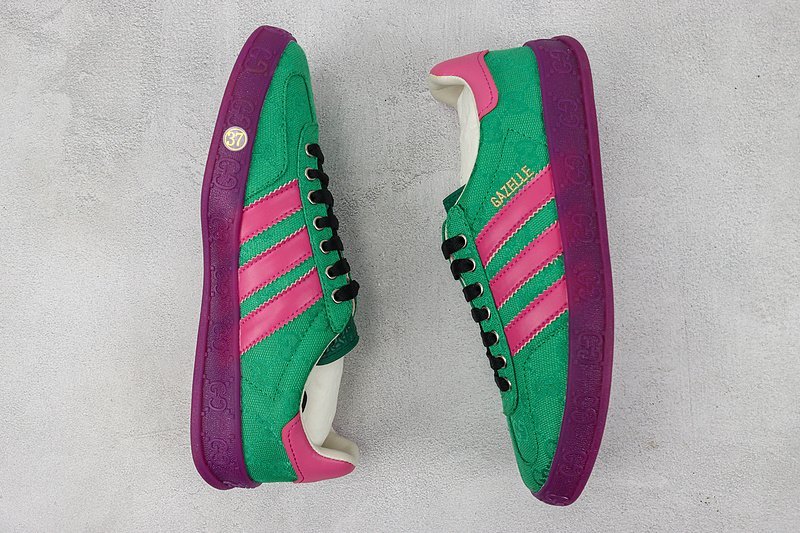 Adidas x Gucci Gazelle "Green/Pink/Purple" фото № 7