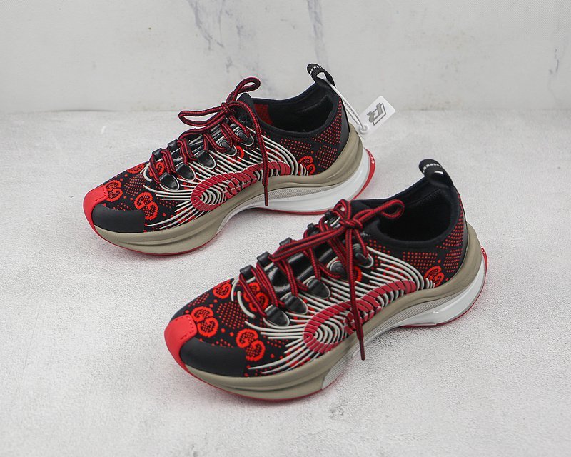 Gucci Run "Black/White/Red" фото № 5