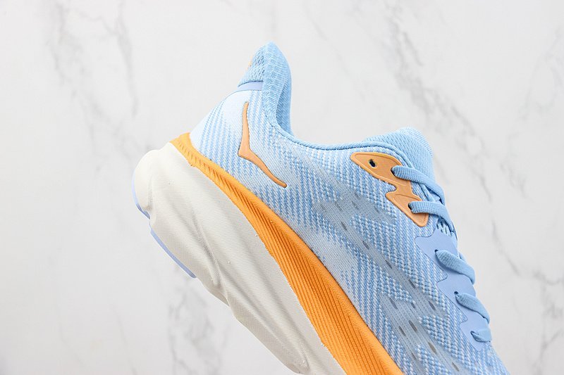 Hoka One One Clifton 9 "Light Blue/Orange" фото № 3