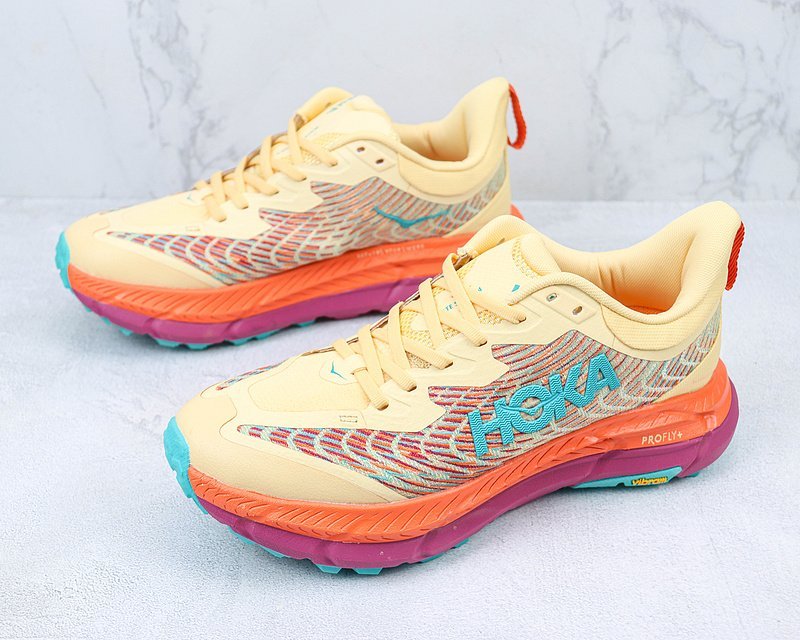 Hoka One One Mafate Speed 4 Low "Cream/Orange/Crimson" фото № 5
