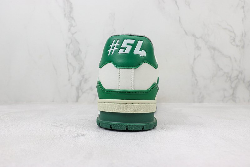 Louis Vuitton LV Trainer 2021 Low "White Green/Signature Gold" фото № 9