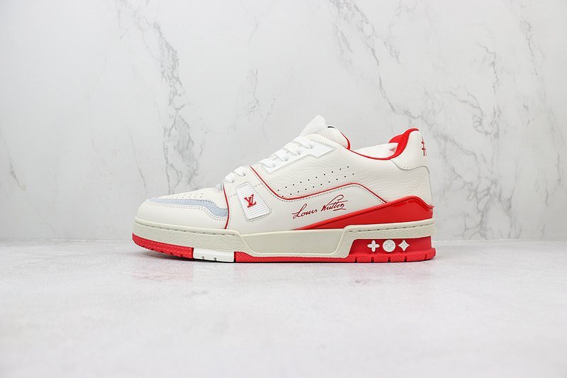 Louis Vuitton LV Trainer 2021 Low "Signature Red/White" фото № 2