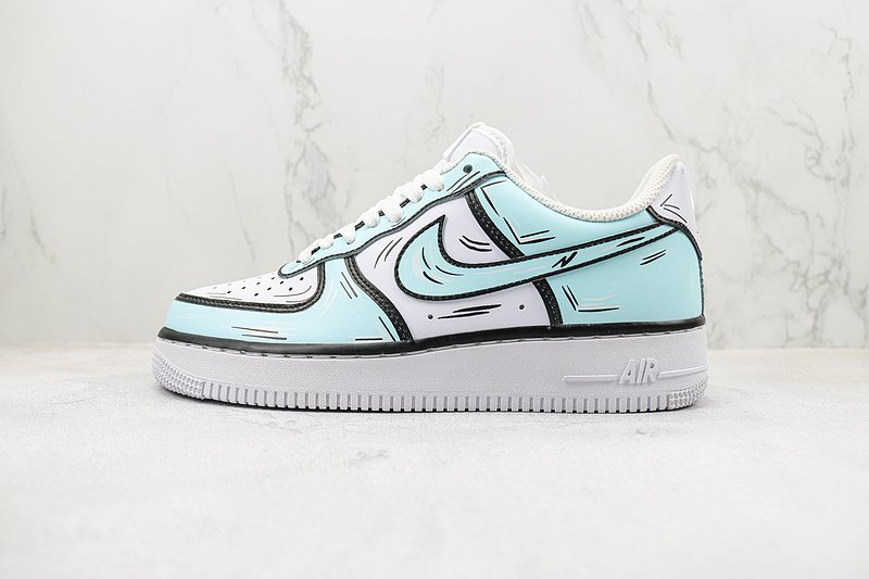 Nike Air Force 1’07 Low "Tiffany Blue Graffiti" фото № 2