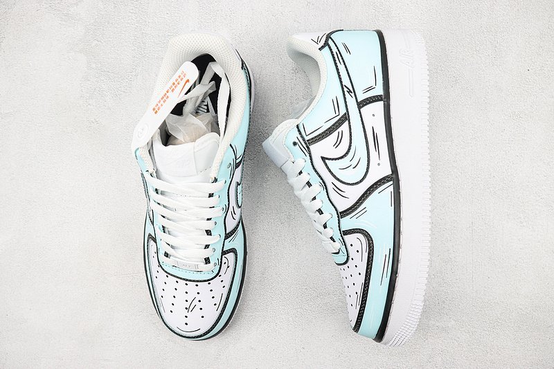 Nike Air Force 1’07 Low "Tiffany Blue Graffiti" фото № 6